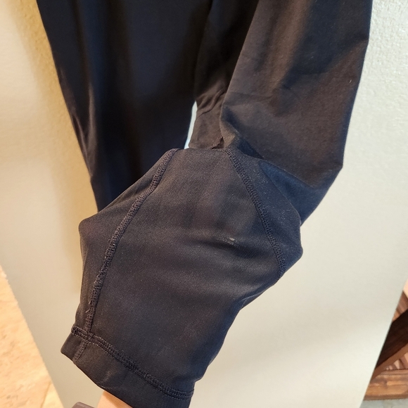 Zella Black Hatha Crop Mesh Workout Athletic Leggings XL - Picture 5 of 5
